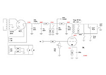 Preamplifier with 56 Triodes and Line Output Transformer - Download Schematic Circuit Diagram